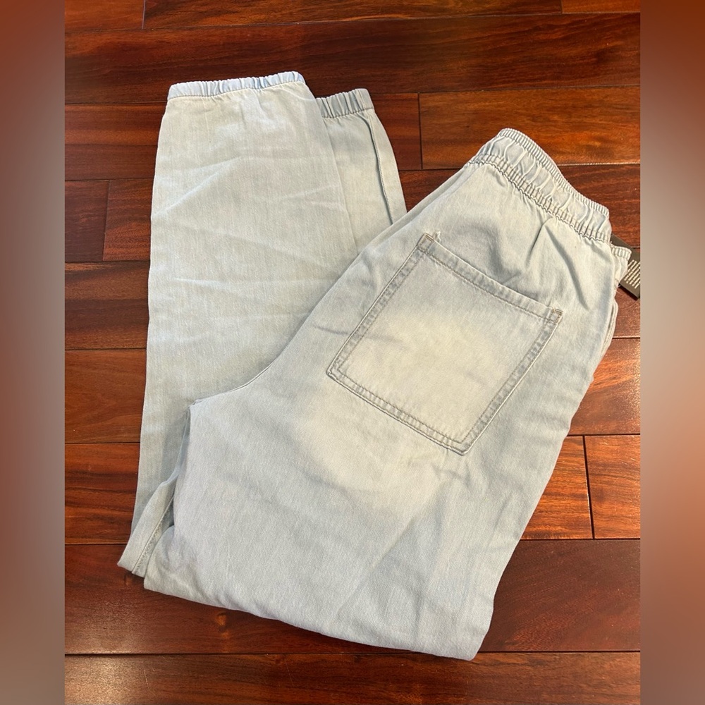 NWT-RE Generation “jasmine”jogger Pants Light blue Drawstring Size S - Picture 7 of 8